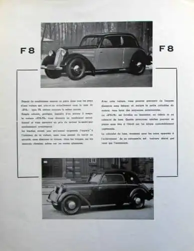 IFA F9 F8 Modellprogramm 1950 Automobilprospekt (1425)