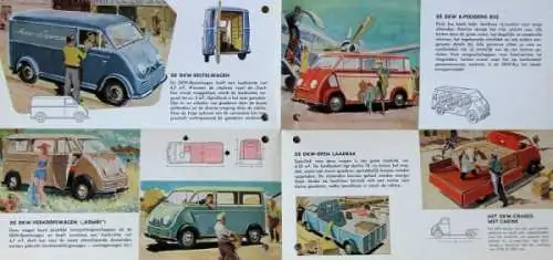 DKW Schnellaster 3=6 Bestelwagen Modellprogramm 1953 Automobilprospekt (1736)