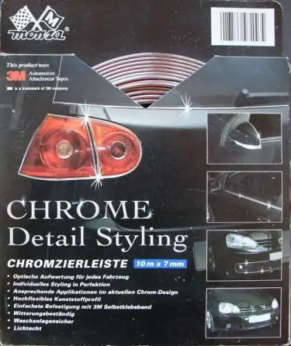 3M Automotive Tapes Monza "Chrome Detail Styling" Chromzierleiste 1990 in Originalverpackung (6465)