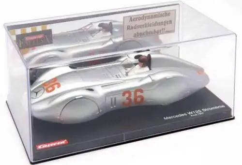 Carrera Exclusiv Mercedes-Benz W 125 Stromlinien 1937 Rennbahnmodell mit Motor in Originalbox (2329)