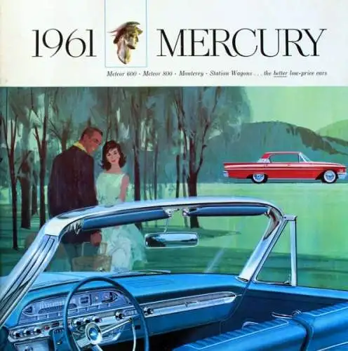 Ford Mercury Meteor Monterey Modellprogramm 1961 Automobilprospekt (6827)