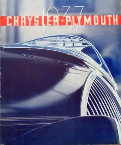 Chrysler Plymouth Modellprogramm 1937 Automobilprospekt-Mappe (7812)