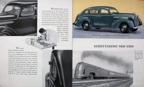 Chrysler Plymouth Modellprogramm 1937 Automobilprospekt-Mappe (7812)