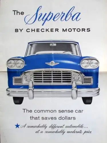 Checker Superba Modellprogramm 1960 Automobilprospekt (8286)