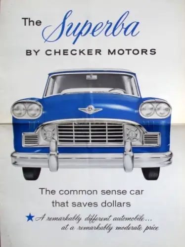 Checker Superba Modellprogramm 1960 Automobilprospekt (8286)