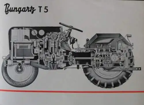 Bungartz T5 13 PS Modellprogramm 1957 Traktorprospekt (0658)