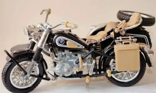 Polistil BMW R 75 Motorrad mit Beiwagen 1955 Metallmodell (6642)