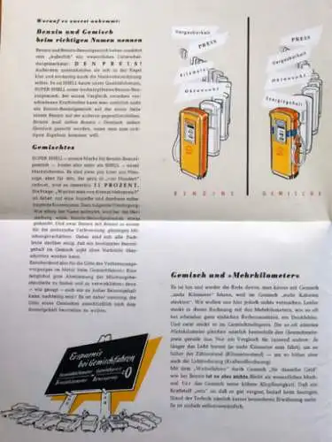 Shell Tankstelle 1939 Prospektkonvolut drei Exemplare (8121)