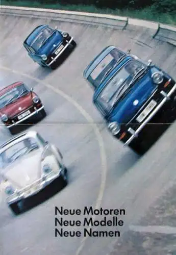 Volkswagen Modellprogramm 1965 "Hier kommen die großen Neuerungen" Automobilprospekt (8656)