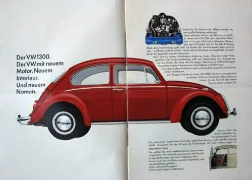 Volkswagen Modellprogramm 1965 "Hier kommen die großen Neuerungen" Automobilprospekt (8656)