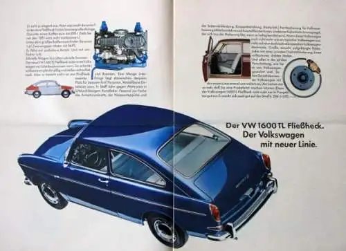 Volkswagen Modellprogramm 1965 "Hier kommen die großen Neuerungen" Automobilprospekt (8656)