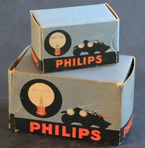 Philips 12 V Autoscheinwerfer-Glühbirne 1938 in Originalboxen (9653)