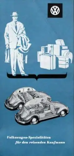 Volkswagen Käfer Modellprogramm 1955 "Volkswagen-Spezialitäten" Automobilprospekt (2901)