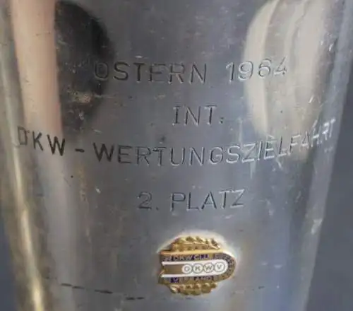 DKW Siegerpokale Wertungszielfahrt und Marburger Bergrennen 1960 zwei Pokale (6202)