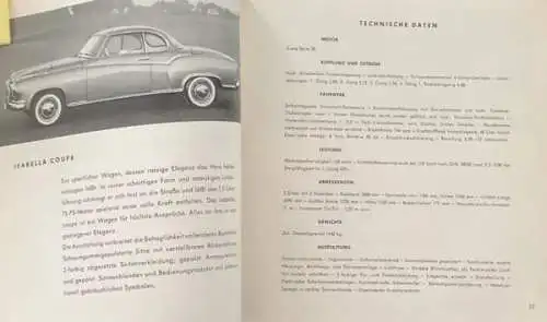 Borgward Modellprogramm 1957 "Internationale Automobilausstellung Frankfurt" Pressemappe mit Pressefotos (6804)