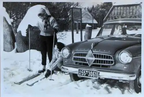 Borgward Isabella Winterlandschaften 1957 fünfzig Werksfotos (9199)