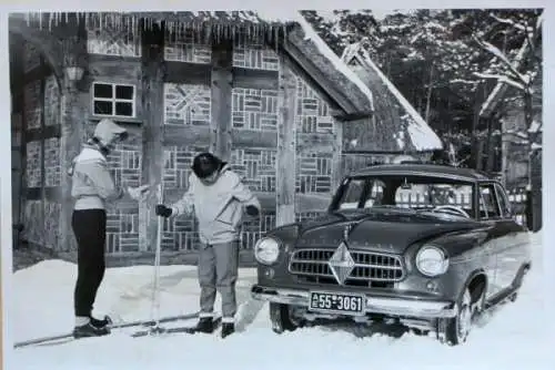 Borgward Isabella Winterlandschaften 1957 fünfzig Werksfotos (9199)