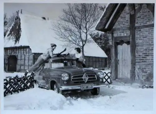 Borgward Isabella Winterlandschaften 1957 fünfzig Werksfotos (9199)