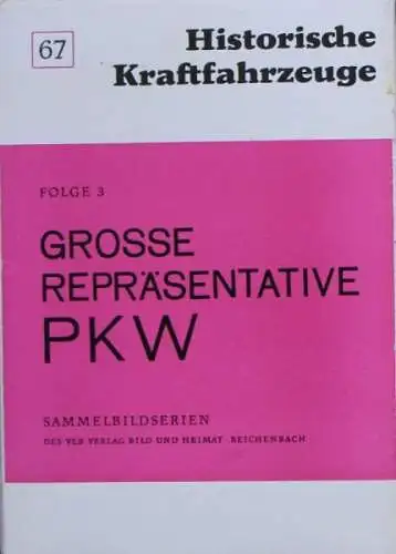 Historische Kraftfahrzeuge "Grosse Repräsentations-PKW" Sammelmappe mit 10 Echtfotos (5181)