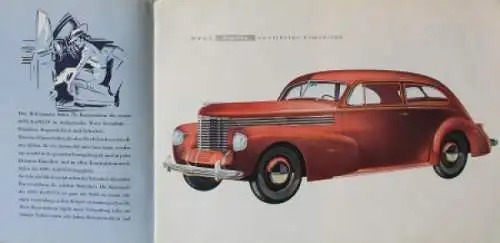 Opel Kapitän Modellprogramm 1939 Automobil-Prestigeprospekt (7996)