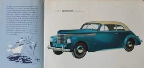 Opel Kapitän Modellprogramm 1939 Automobil-Prestigeprospekt (7996)