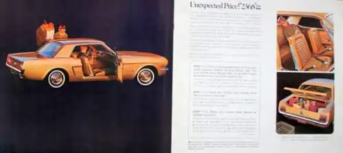 Ford Mustang Modellprogramm 1964 Automobilprospekt (8601)