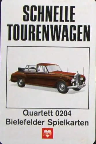 Bielefelder Spielkarten "Schnelle Tourenwagen" Kartenspiel 1969 (2236)