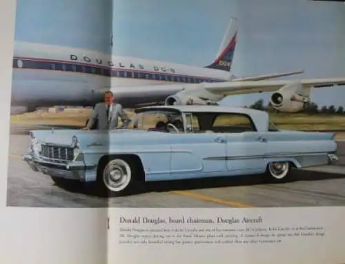 Lincoln Modellprogramm Mailer 1959 "Portaits of success" Automobilprospekt (1365)