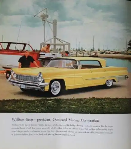 Lincoln Modellprogramm Mailer 1959 "Portaits of success" Automobilprospekt (1365)