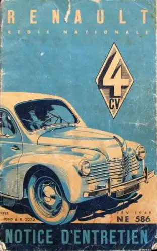 Renault 4 CV Betriebsanleitung 1949 (4433)