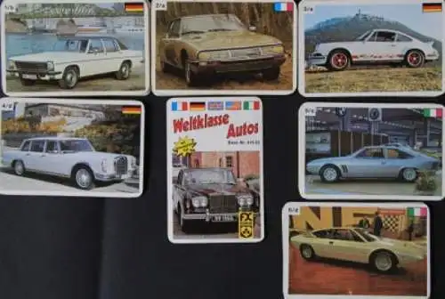 Schmid Spiele "Weltklasse Autos" 1973 Kartenspiel (5143)