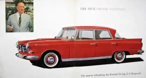 Borgward Airswing P 100 Modellprogramm 1960 Automobilprospekt (8265)