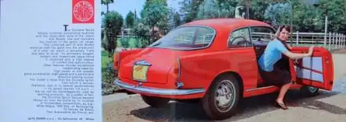 Alfa Romeo Giulietta Sprint Veloce Modellprogramm 1958 Automobilprospekt (1164)