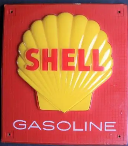 Shell Zapfsäule-Schild 1963 für Tankanlagen Kunststoff (1154)