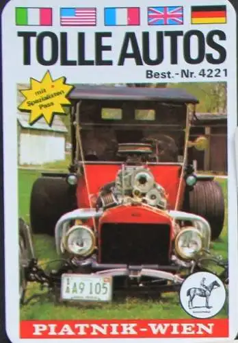 Piatnik & Söhne "Tolle Autos" 1967 Kartenspiel (2566)