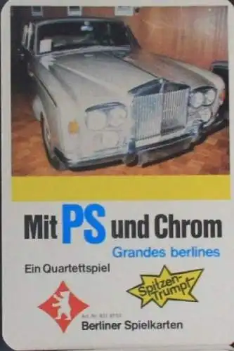 Berliner Spielkarten "Mit PS und Chrom" Kartenspiel 1974 (1447)