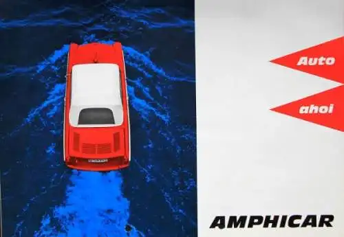 Amphicar Modellprogramm 1963 "Auto ahoi" Automobilprospekt (6409)