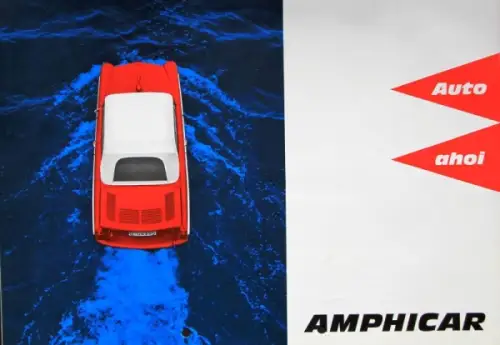 Amphicar Modellprogramm 1963 "Auto ahoi" Automobilprospekt (6409)