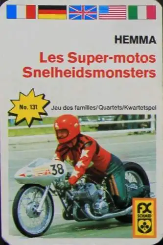 Schmid Spiele "Supermotos" 1972 Kartenspiel (6518)