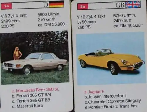 Schmid Spiele "Supermotos" 1972 Kartenspiel (6518)