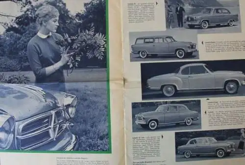 Borgward Modellprogramm 1959 "Ausstellungs-Kurier" Automobilprospekt (7736)