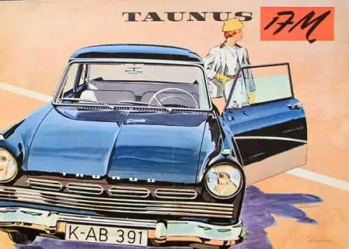 Ford Taunus 17 M Modellprogramm 1957 Gotschke Automobilprospekt (0684)