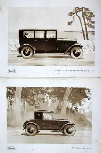 Peugeot Modellprogramm 1929 Automobilprospekt-Mappe (4792)