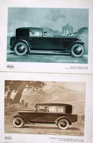 Peugeot Modellprogramm 1929 Automobilprospekt-Mappe (4792)