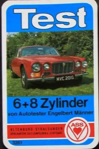 Altenburg Spielkarten "Test 6+8 Zylinder" 1975 Kartenspiel (4536)