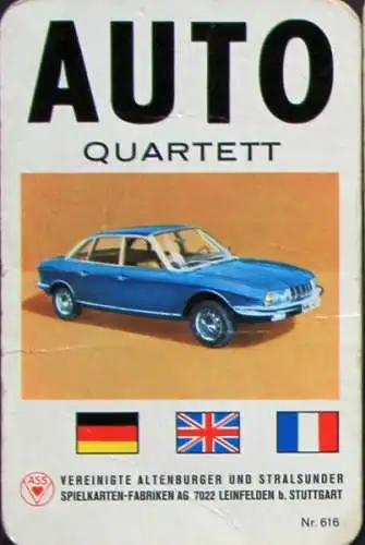 Altenburg Spielkarten "Auto Quartett" 1967 Kartenspiel (3697)