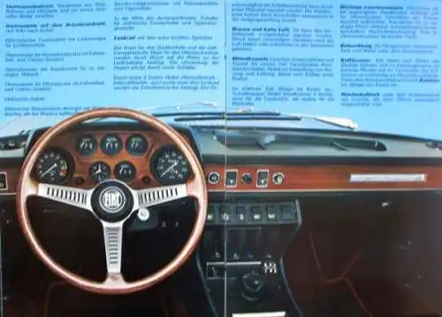 Fiat Dino Coupe Modellprogramm 1968 Automobilprospekt (9932)