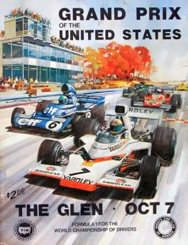 "Grand Prix of the United States" Watkins-Glen Oktober 1973 Rennprogramm (4052)