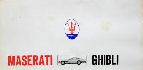 Maserati Ghibli Modellprogramm 1967 Automobilprospekt (6046)