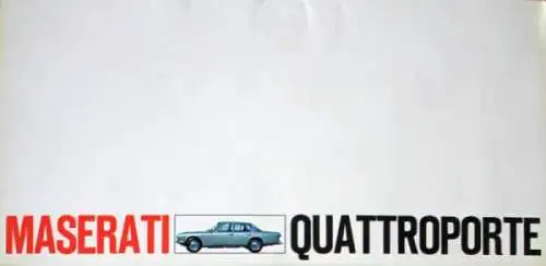 Maserati Quattroporte Modellprogramm 1964 Automobilprospekt (0250)